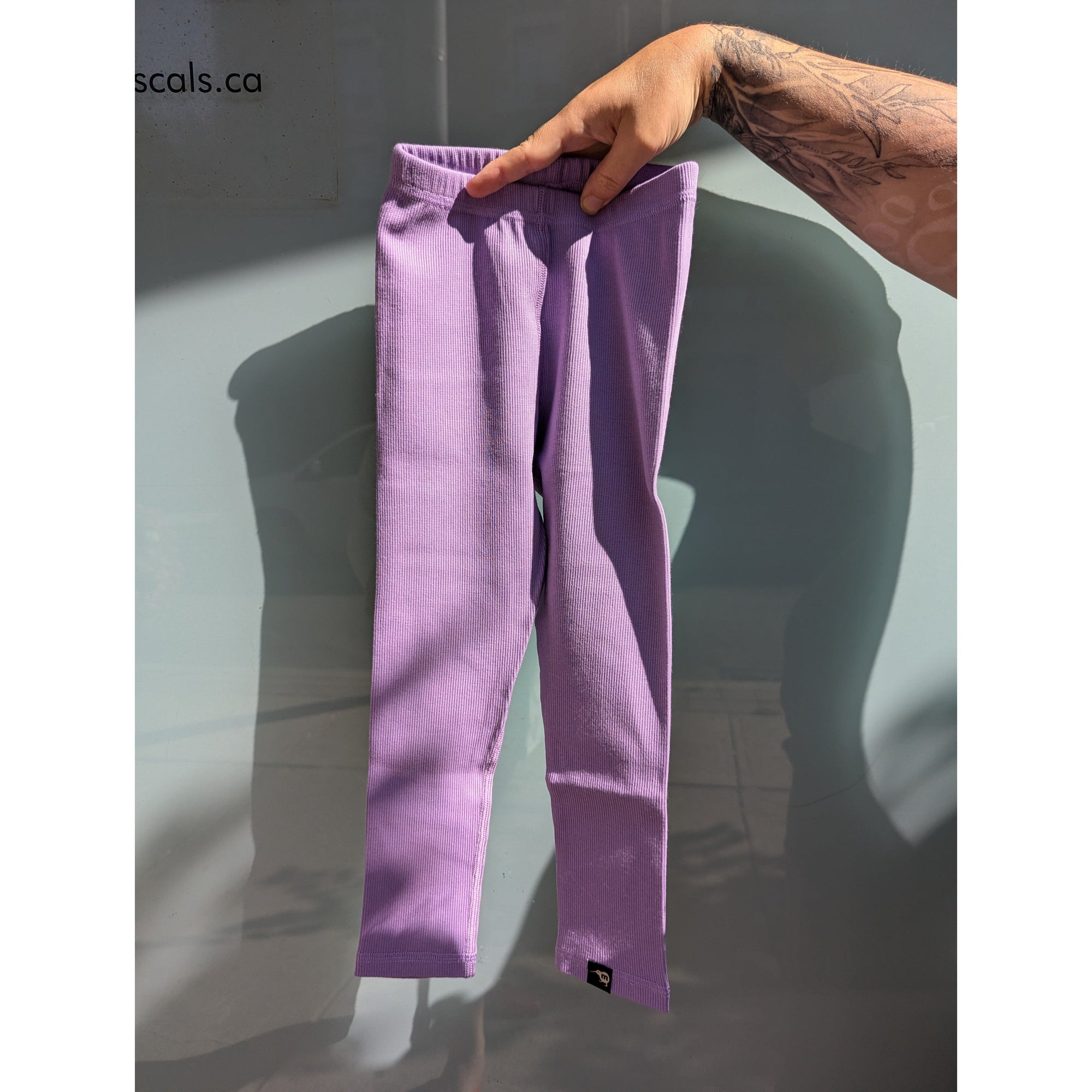 Lilac Ribbed Leggings - 2 Left Size 2-4 & 8-10 years-Mullido-Modern Rascals