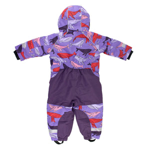 Lilac Whale Print Winter Overall-Villervalla-Modern Rascals