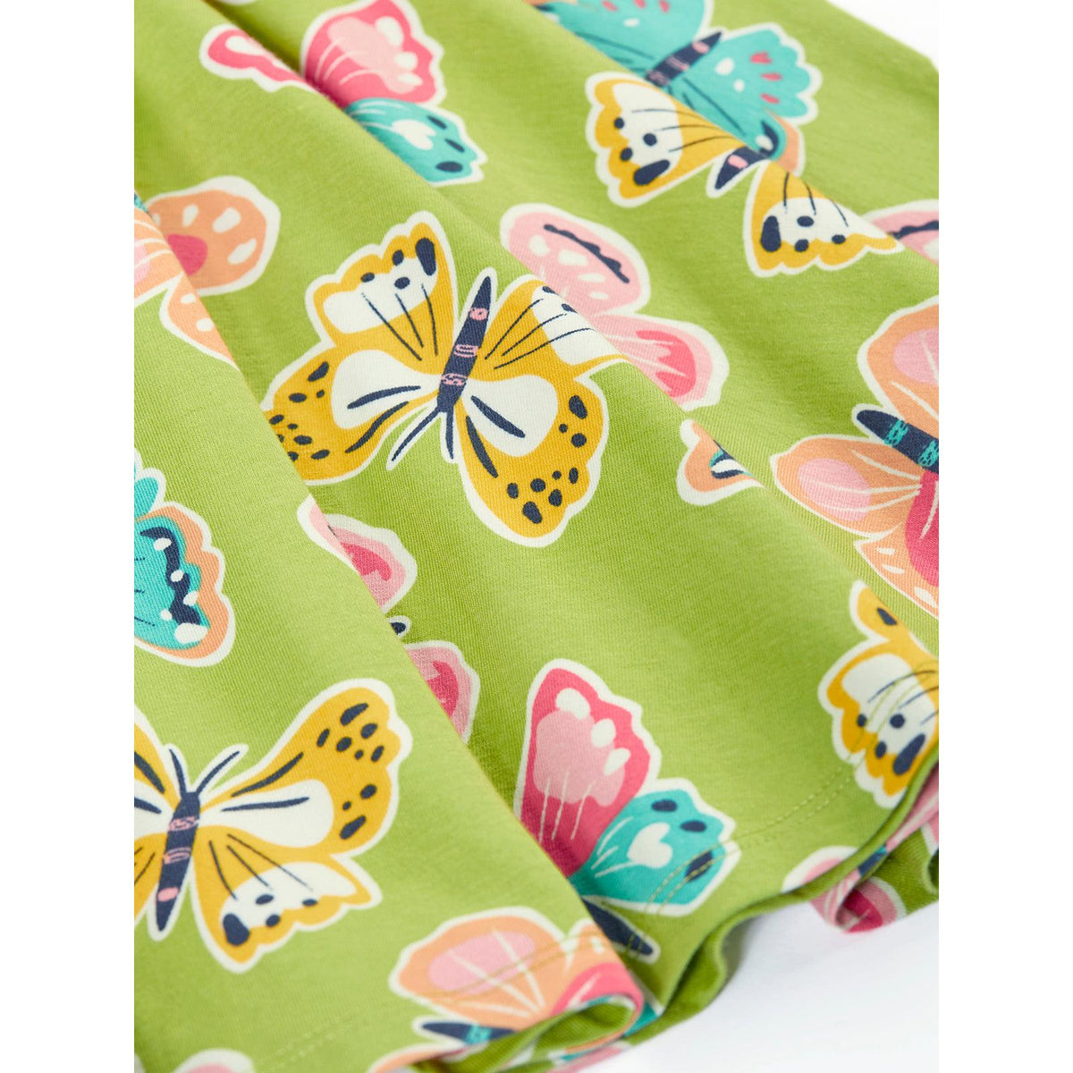 Lime Flutterby Spring Skater Dress - 1 Left Size 2-3 years-Frugi-Modern Rascals