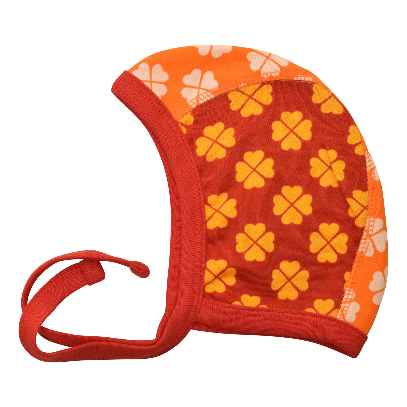 Limited Edition Clover - Vibrant Orange & Clover - Pompeian Red Baby Hat-Duns Sweden-Modern Rascals