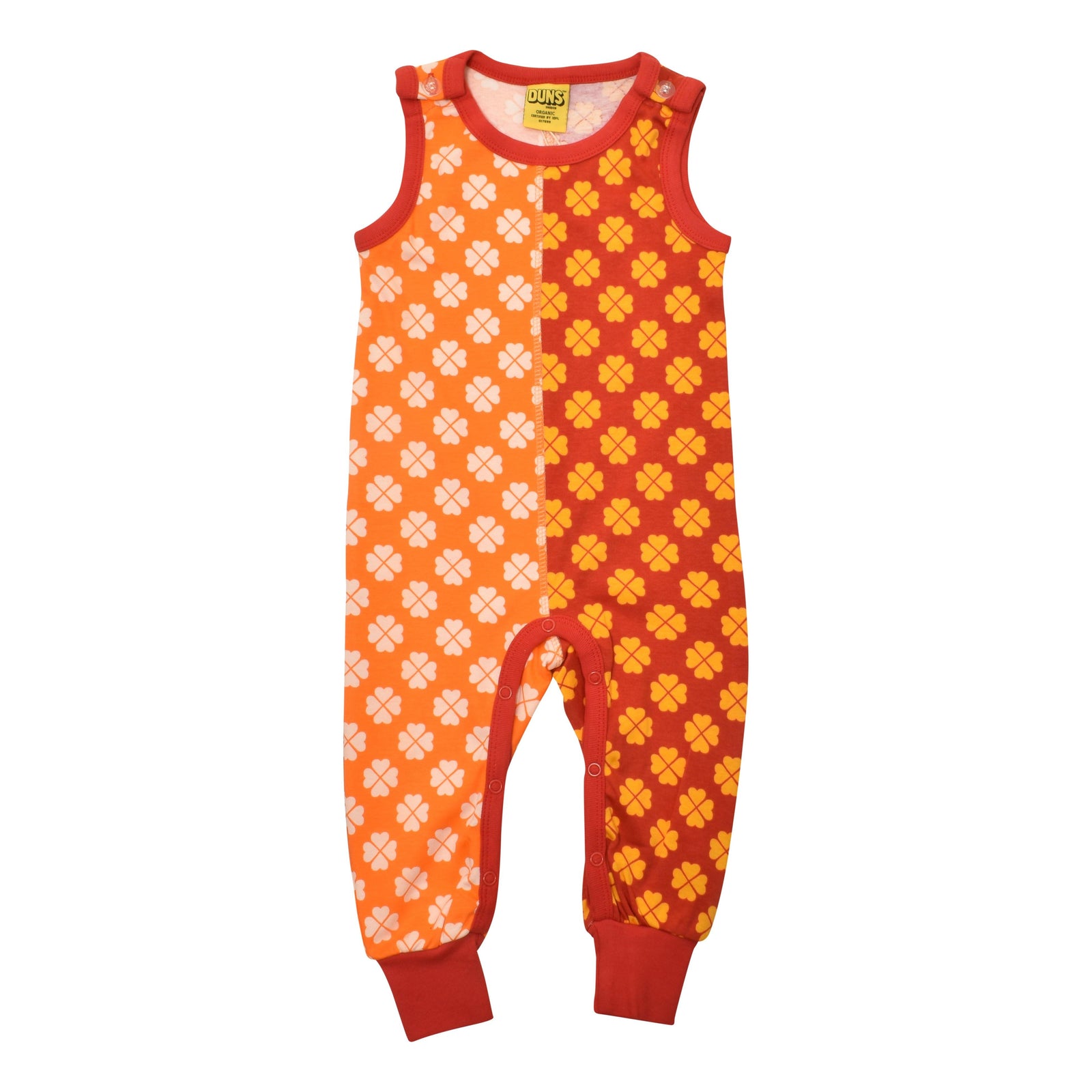 Limited Edition Clover - Vibrant Orange & Clover - Pompeian Red Dungarees-Duns Sweden-Modern Rascals