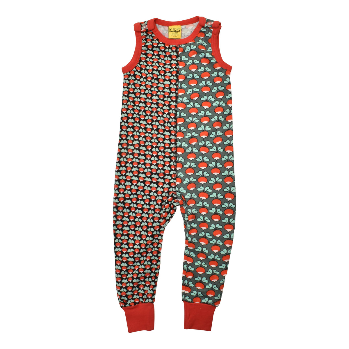 Limited Edition Mini Radish - Black And Radish - Bistro Green Dungarees-Duns Sweden-Modern Rascals