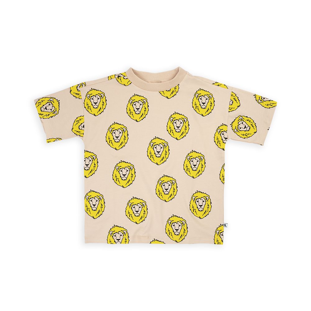 Lion Oversized Short Sleeve Shirt - 2 Left Size 4-6 & 12-14 years-CARLIJNQ-Modern Rascals