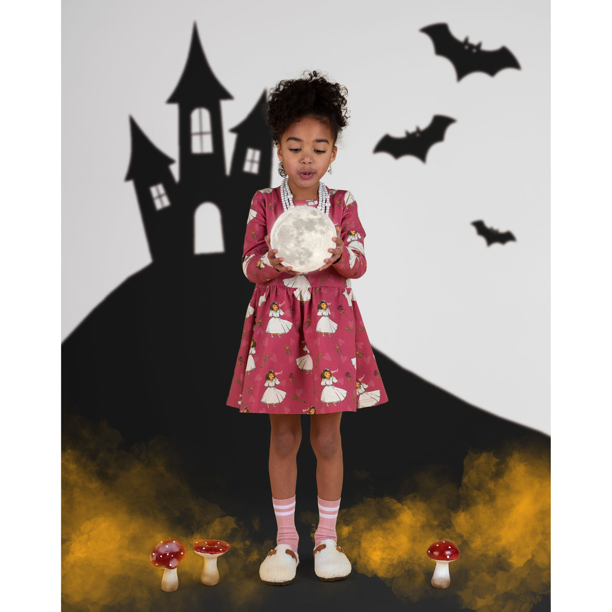 Lion Queen Long Sleeve Dress - 1 Left Size 2-3 years-Raspberry Republic-Modern Rascals