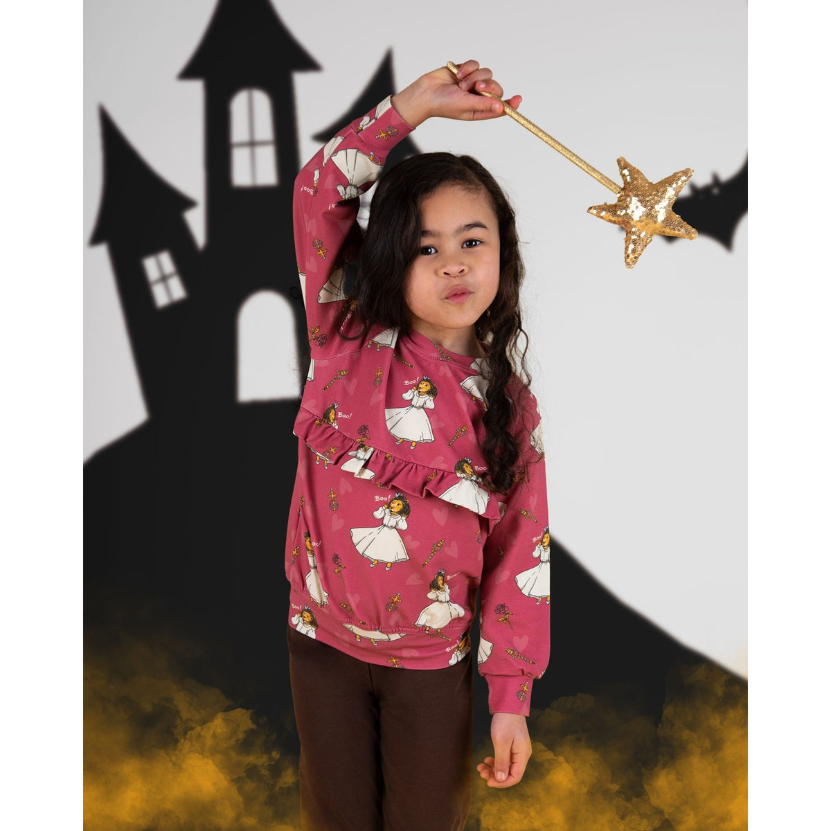 Lion Queen Ruffled Sweatshirt - 2 Left Size 2-3 & 3-5 years-Raspberry Republic-Modern Rascals