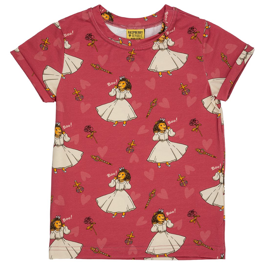 Lion Queen Short Sleeve Shirt - 1 Left Size 2-3 years-Raspberry Republic-Modern Rascals