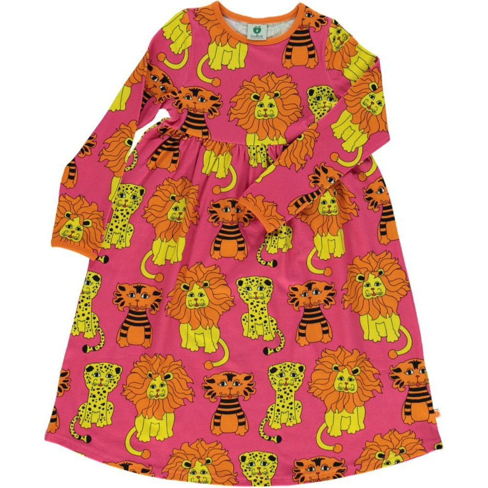 Lion, Tiger & Leopard Long Sleeve Dress - 2 Left Size 2-3 & 11-12 years-Smafolk-Modern Rascals