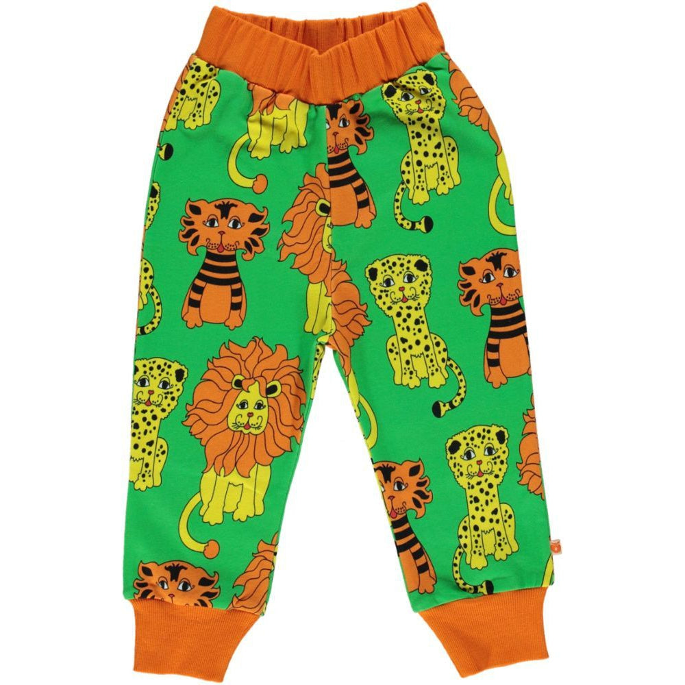 Lion, Tiger & Leopard Sweatpants - Green - 1 Left Size 11-12 years-Smafolk-Modern Rascals