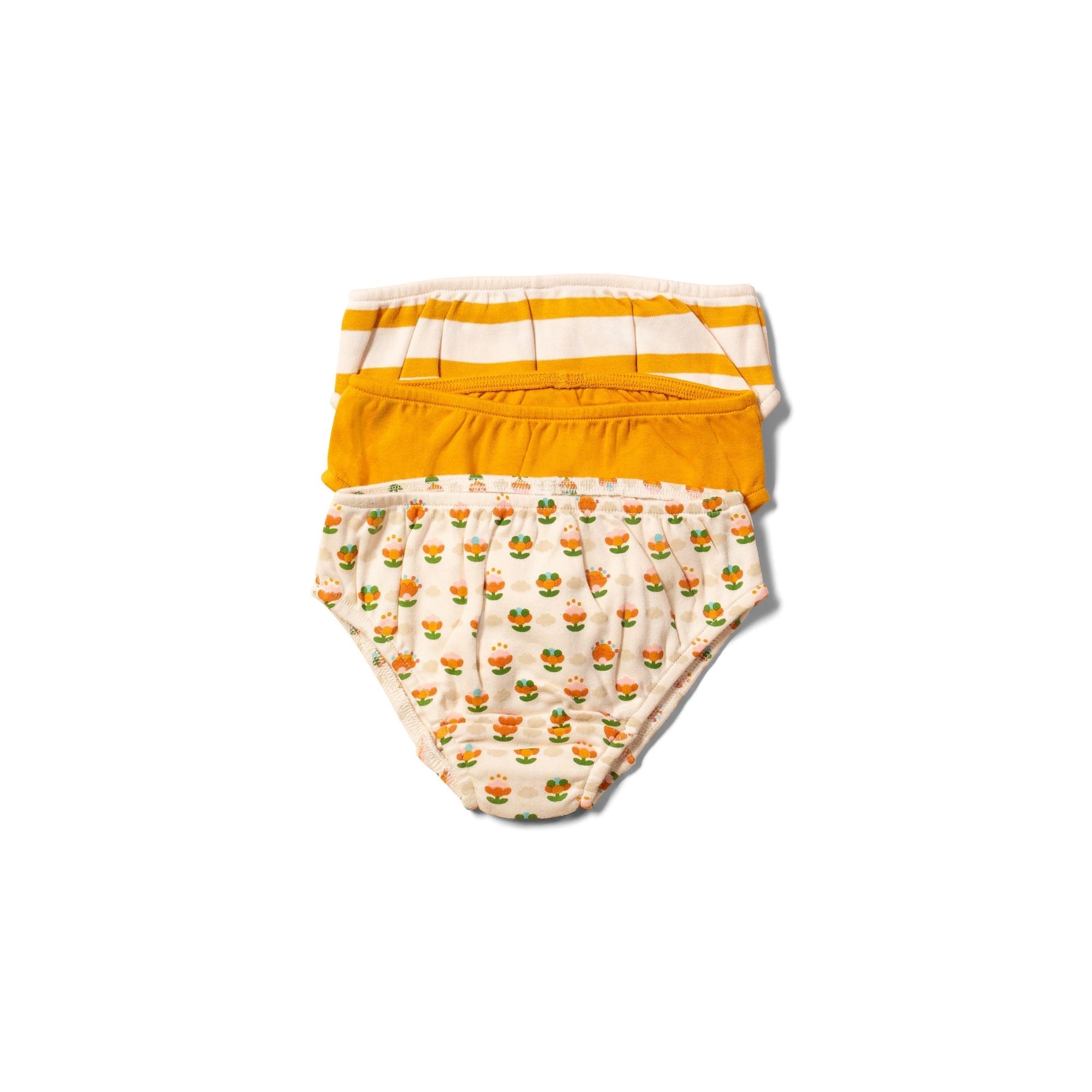 Little Blooms Organic Underwear Set - 3 Pack - 1 Left Size 7-8 years-Little Green Radicals-Modern Rascals