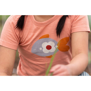 Little Fish Short Sleeve Popper T-Shirt - 1 Left Size 2-3 years-Little Green Radicals-Modern Rascals