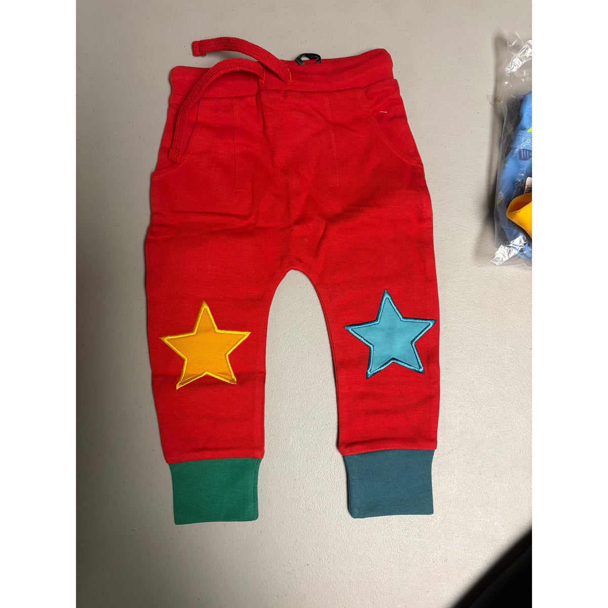 Little Green Radicals Red Star Joggers - Size 18-24 Months (92cm)-Warehouse Find-Modern Rascals