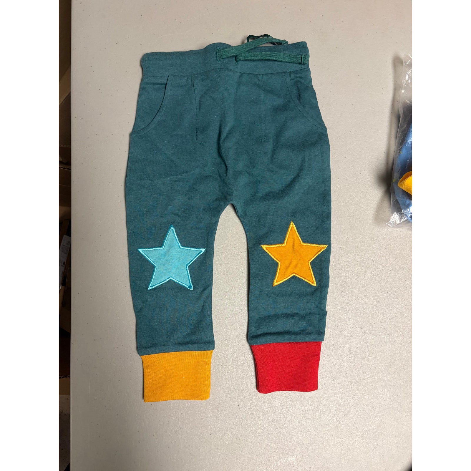 Little Green Radicals Sea Green Star Joggers - Size 18-24 Months (92cm)-Warehouse Find-Modern Rascals