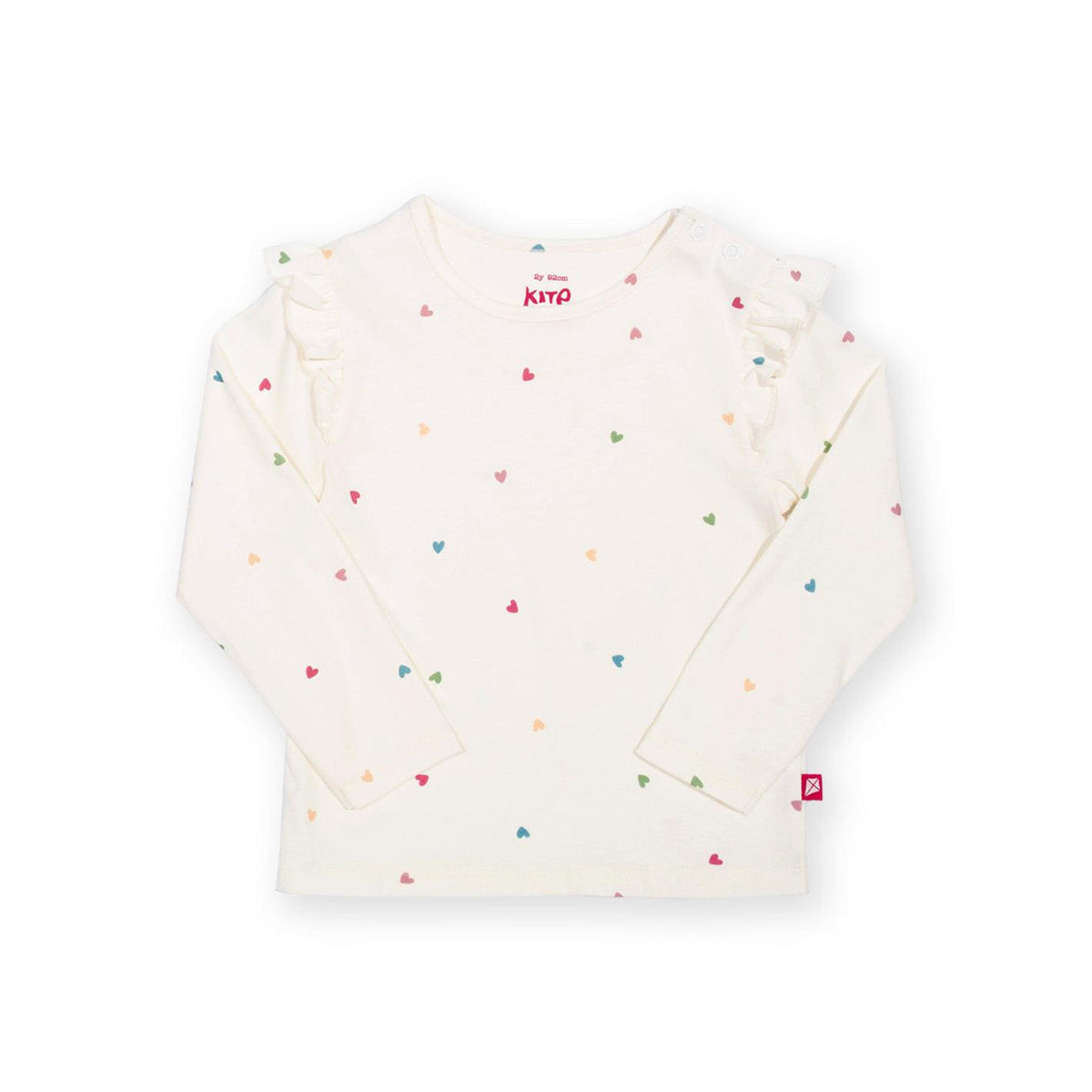Little Hearts Frill Long Sleeve Shirt-Kite-Modern Rascals