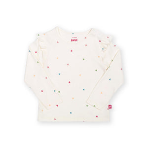 Little Hearts Frill Long Sleeve Shirt-Kite-Modern Rascals