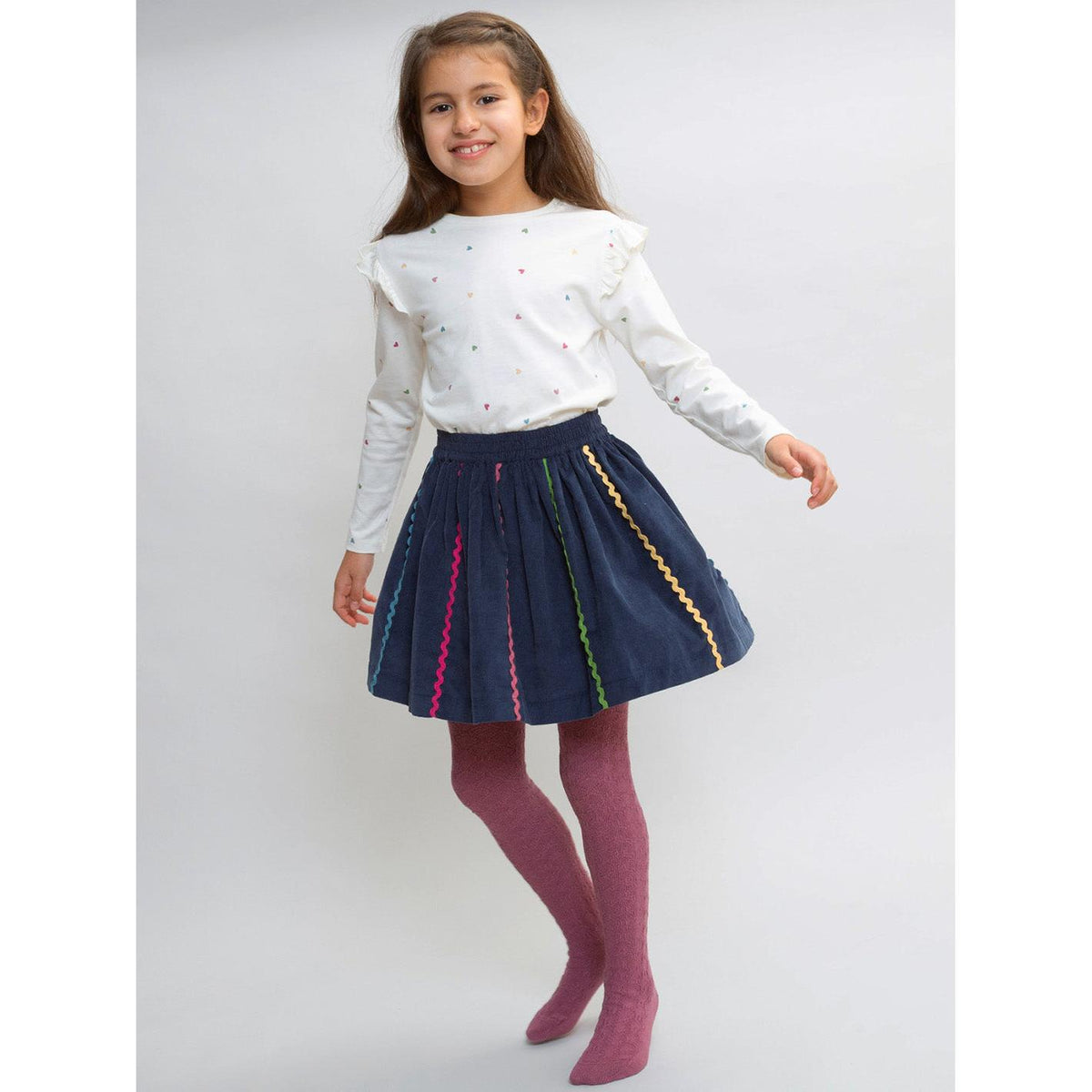 Little Hearts Frill Long Sleeve Shirt-Kite-Modern Rascals
