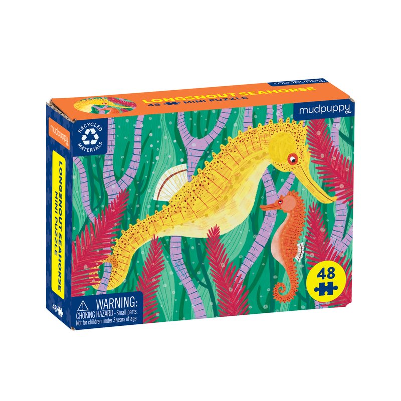 Longsnout Seahorse Mini Puzzle - 48 pieces-Mudpuppy-Modern Rascals