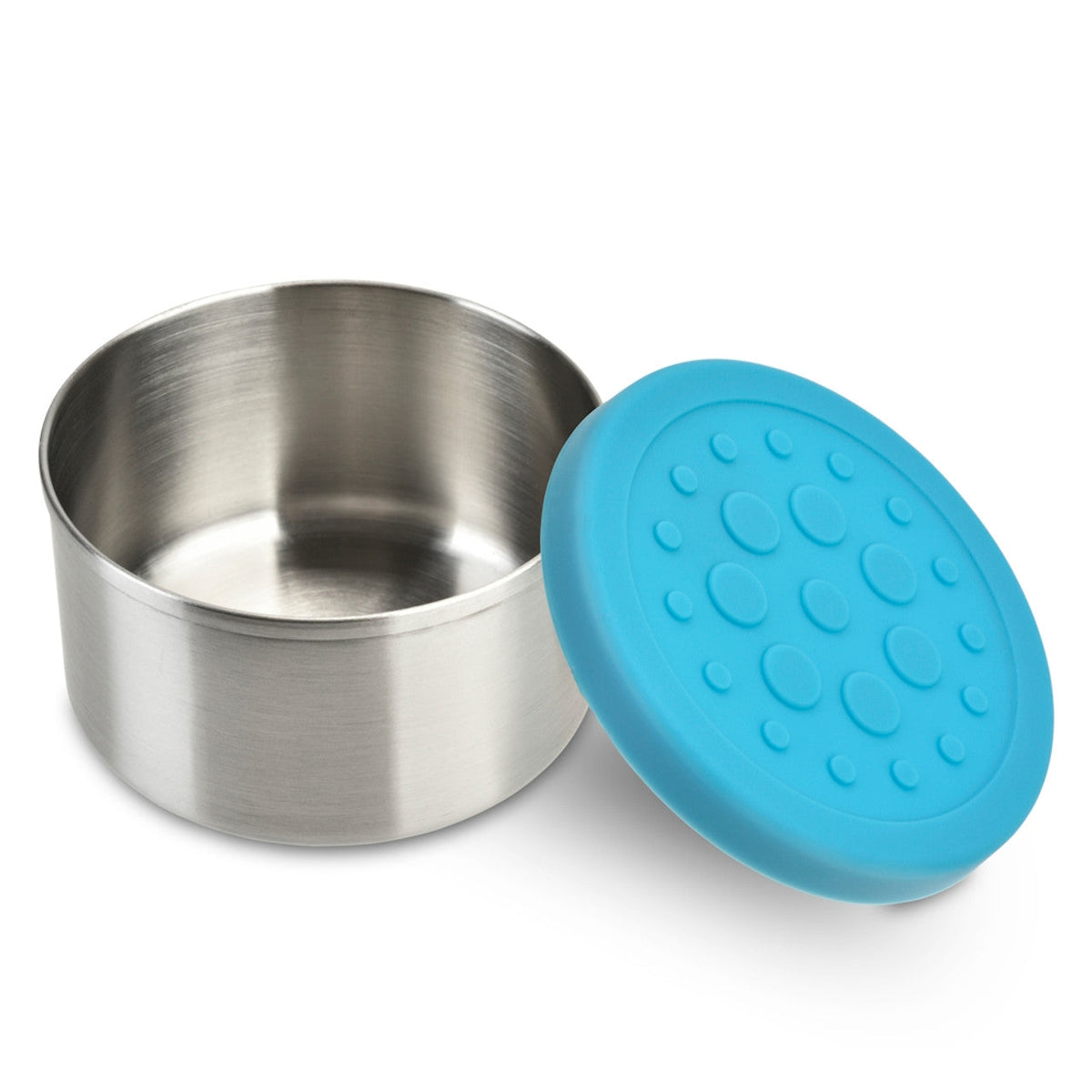 Lunchbots 2.5oz Medium Stainless Steel Dip Containers with Silicone Lids - set of 2 - Assorted Colours-Lunchbots-Modern Rascals