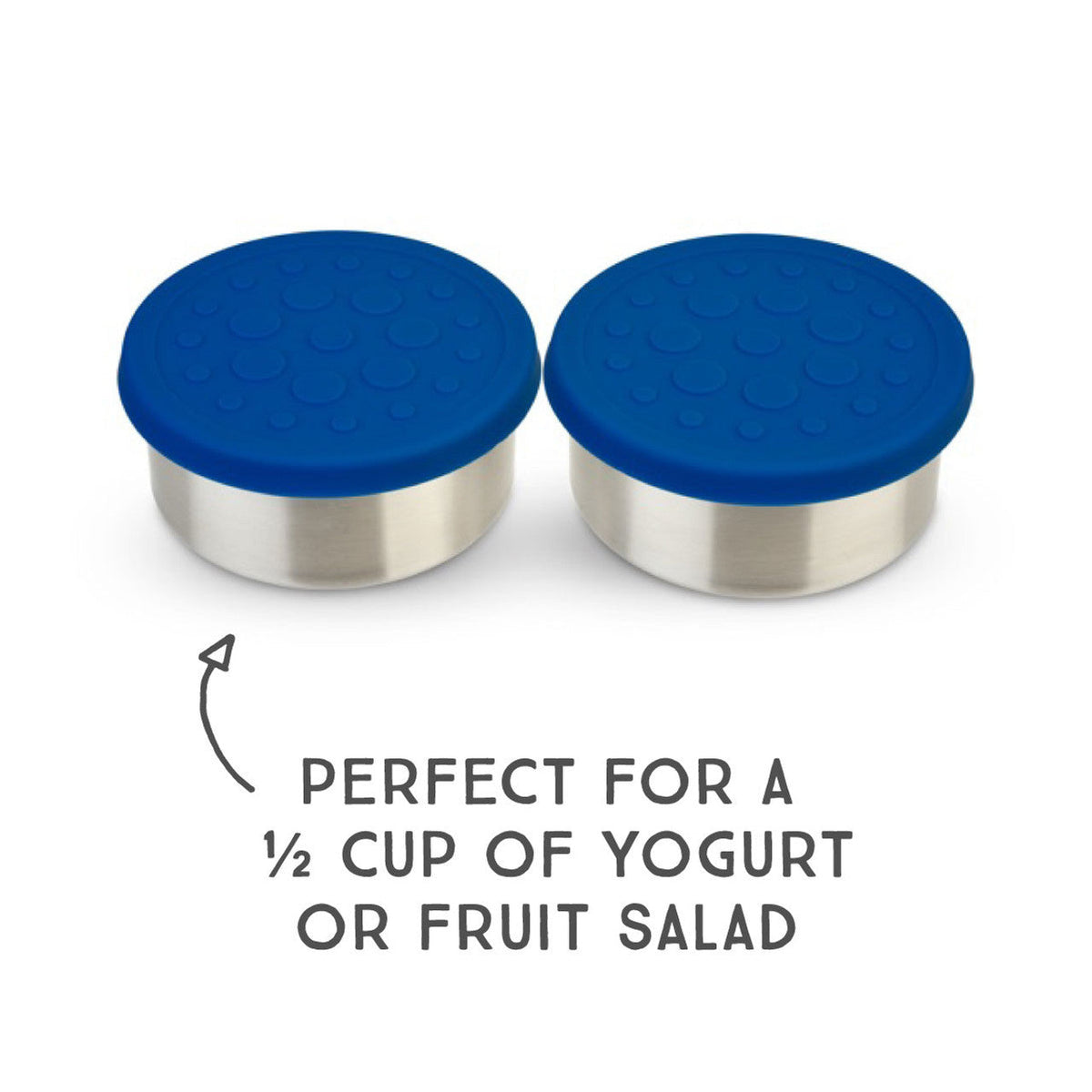 Lunchbots 4.5oz Large Stainless Steel Dip Containers with Silicone Lids - set of 2 - Assorted Colours-Lunchbots-Modern Rascals