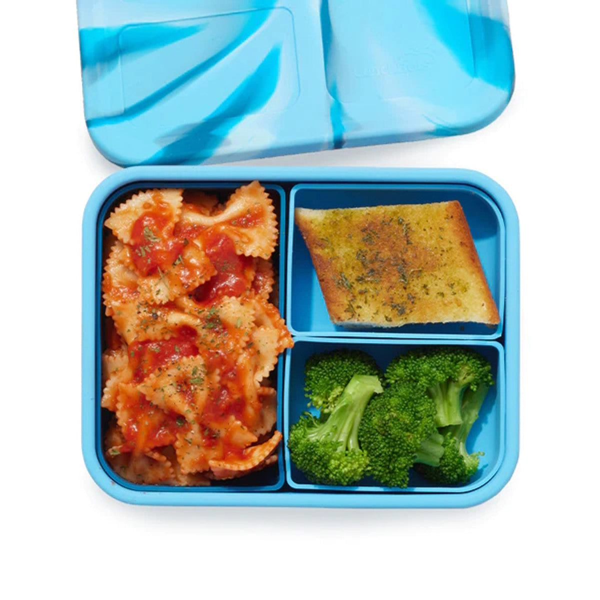 Lunchbots Large 3 Compartment Platinum Silicone Build Your Own Bento Box - Multiple Colours Available-Lunchbots-Modern Rascals