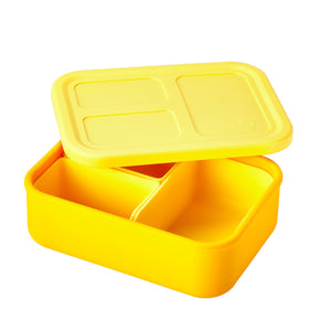 Lunchbots Medium 3 Compartment Platinum Silicone Build Your Own Bento Box - Multiple Colours Available-Lunchbots-Modern Rascals