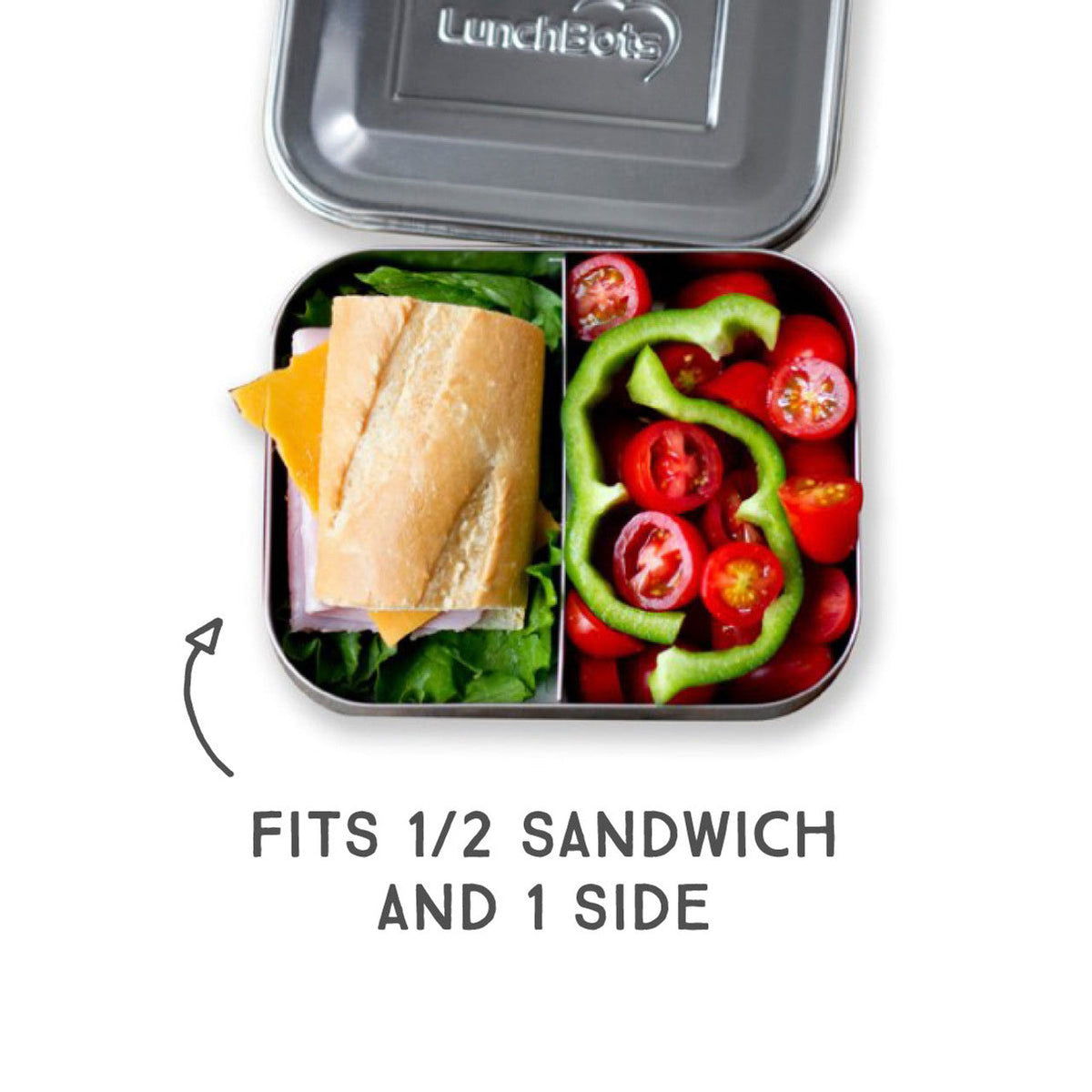 Lunchbots Medium DUO 2 Compartment Stainless Steel Bento Box - Multiple Colours Available-Lunchbots-Modern Rascals