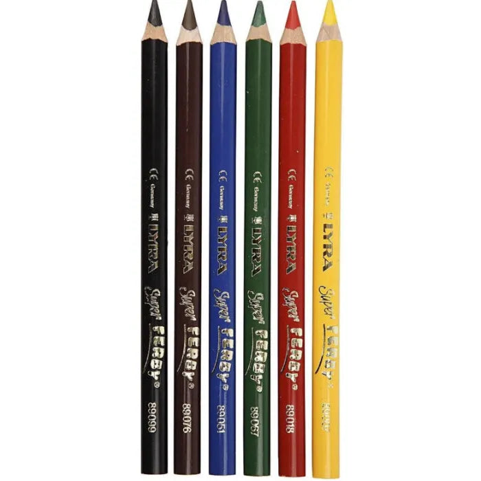 Lyra Giant Coloured Pencils - Standard - 6 pencils-Lyra-Modern Rascals