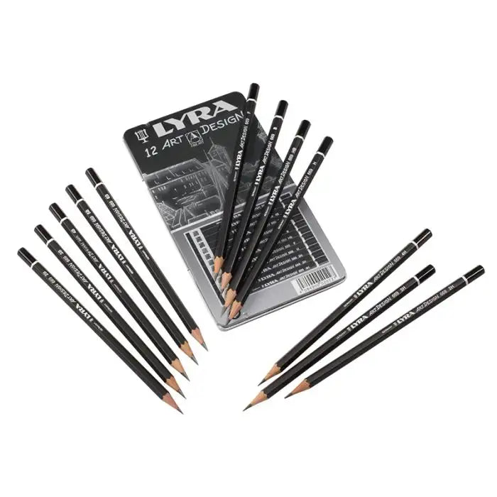 Lyra Pencils Art Design Drawing 6B-4H Box - 12 Assorted Grades-Lyra-Modern Rascals