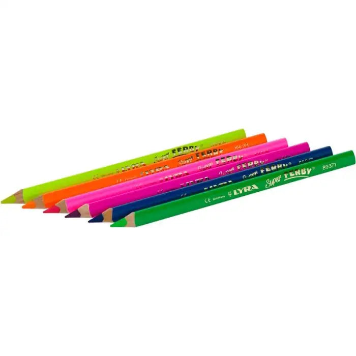 Lyra Super Ferby Coloured Pencils - Neons - 6 pencils-Lyra-Modern Rascals