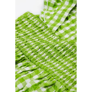 Macaw / Gingham Birds Zaria Dress - 1 Left Size 5-6 years-Frugi-Modern Rascals