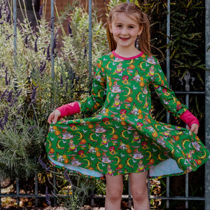 Magical Teacups Long Sleeve Dress-Uddevalla Barn-Modern Rascals