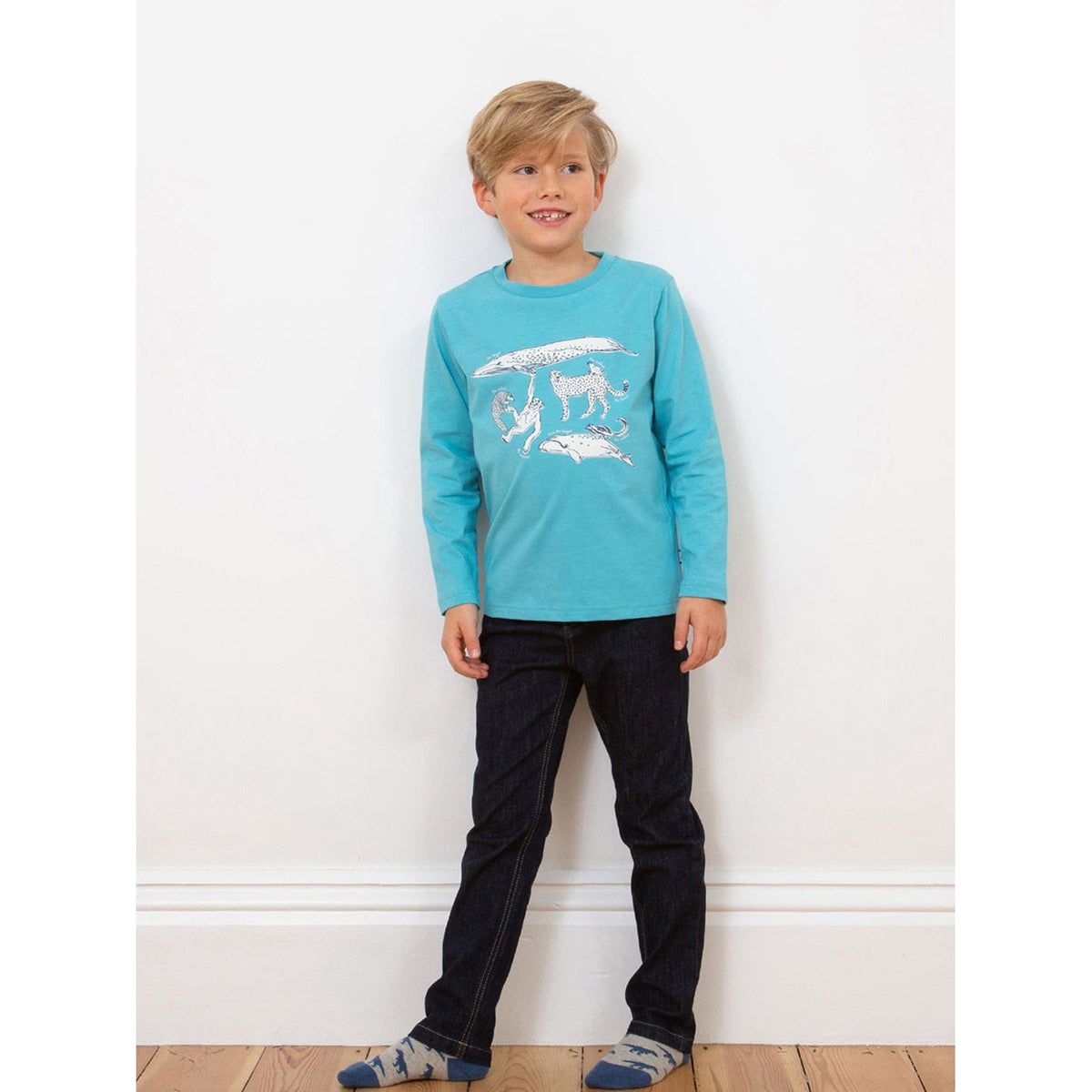Marvellous Mammals Long Sleeve Shirt - 1 Left Size 4-5 years-Kite-Modern Rascals