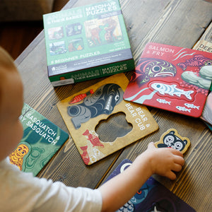 Match-up Puzzle - Animals & Their Babies-Native Northwest-Modern Rascals