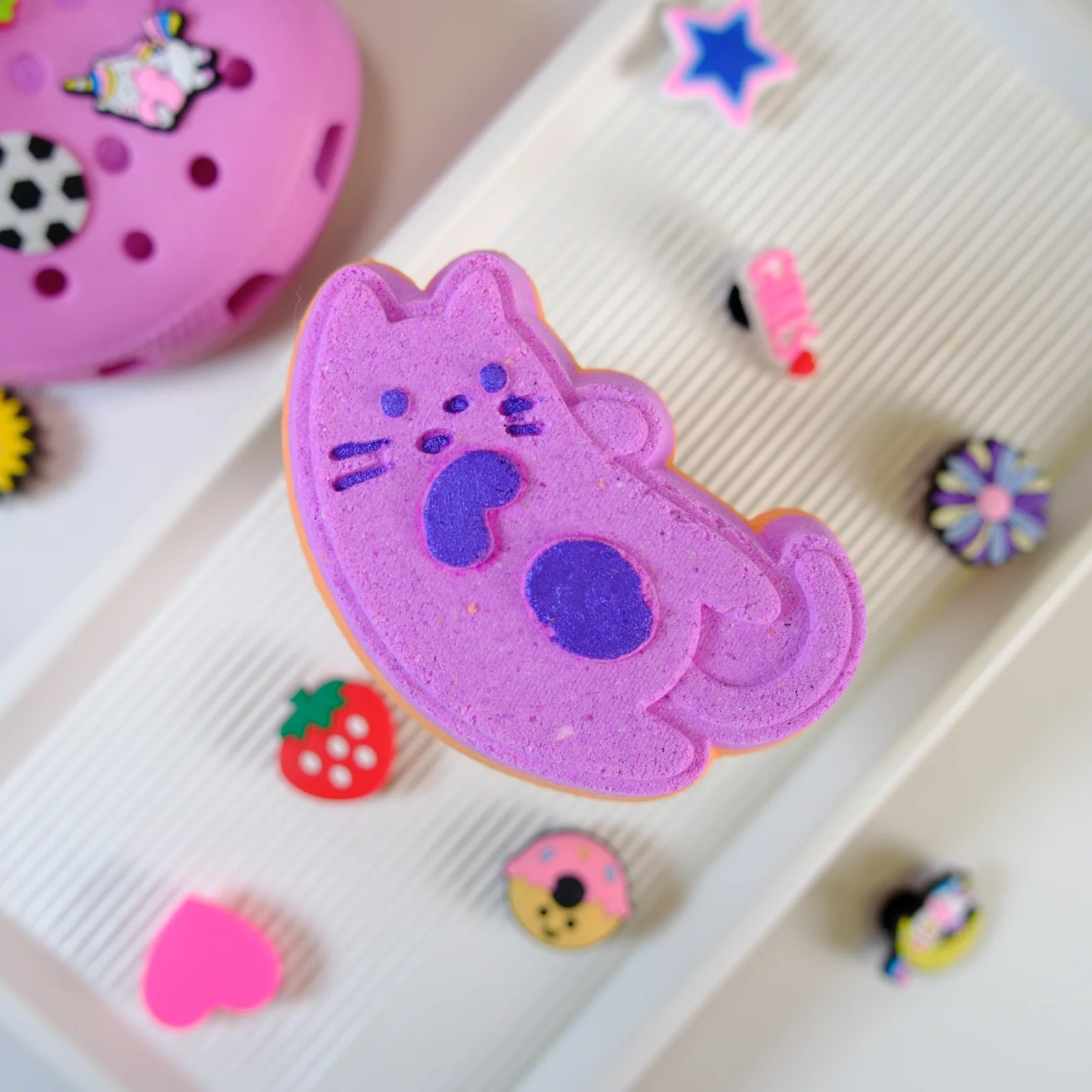 Meow Meow Bubble Bath Bomb with Hidden Shoe Charm-Happy Hippo Bath Co.-Modern Rascals