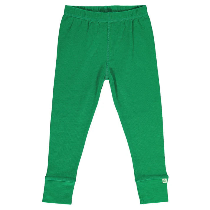Merino Wool Leggings in Green - 2 Left Size 1-2 & 3-4 years