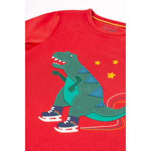 Merry Rainbow Check / Dinosaur Caden Check Pyjamas-Frugi-Modern Rascals