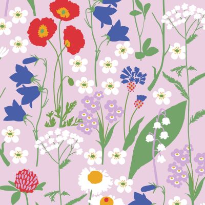 Mid Summer Flower - Pink Long Sleeve Long Legged Suit-Duns Sweden-Modern Rascals