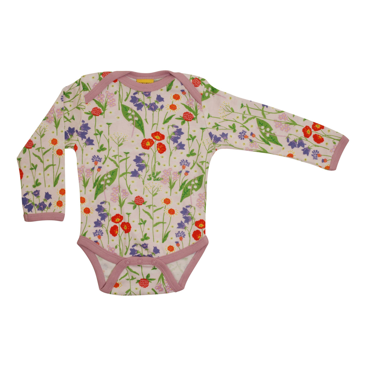 Mid Summer Flower - Pink Long Sleeve Onesie - 2 Left Size 6-9 & 12-18 months-Duns Sweden-Modern Rascals