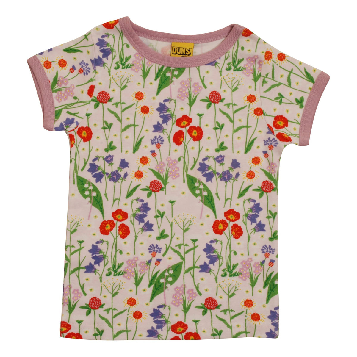 Mid Summer Flower - Pink Short Sleeve Shirt - 2 Left Size 8-9 & 10-11 years-Duns Sweden-Modern Rascals