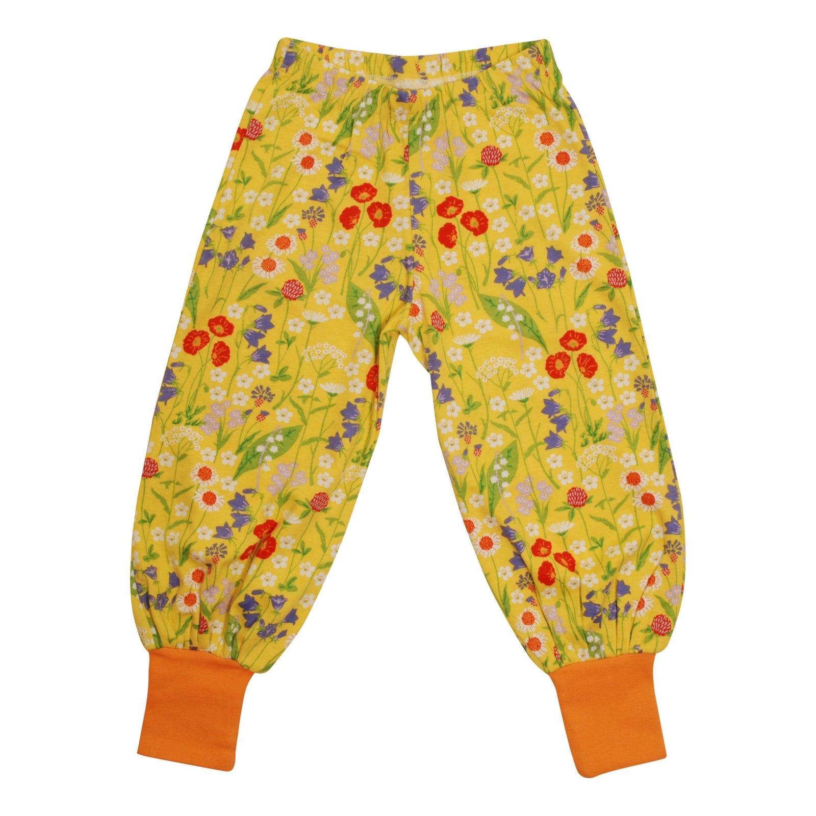 Mid Summer Flower - Yellow Baggy Pants - 1 Left Size 10-12 & 12-14 years-Duns Sweden-Modern Rascals