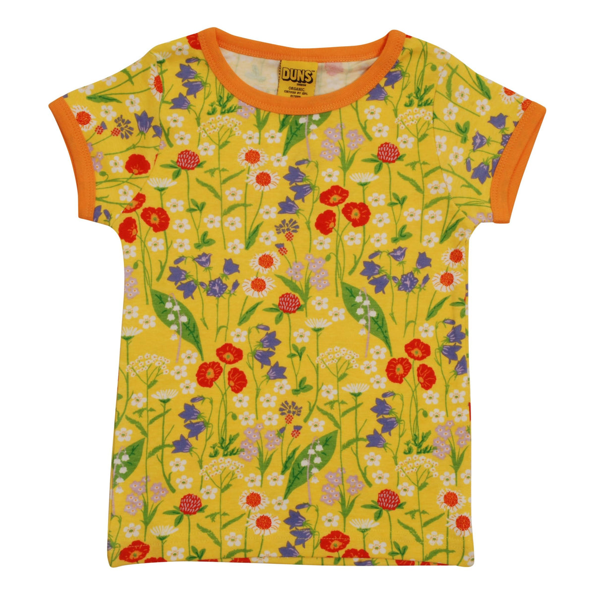 Mid Summer Flower - Yellow Short Sleeve Shirt - 2 Left Size 18-24 months & 10-11 years-Duns Sweden-Modern Rascals