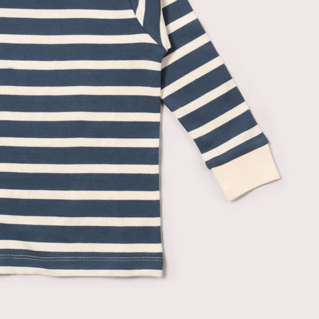 Midnight Blue Striped Long Sleeve T-Shirt - 1 Left Size 3-4 years-Little Green Radicals-Modern Rascals
