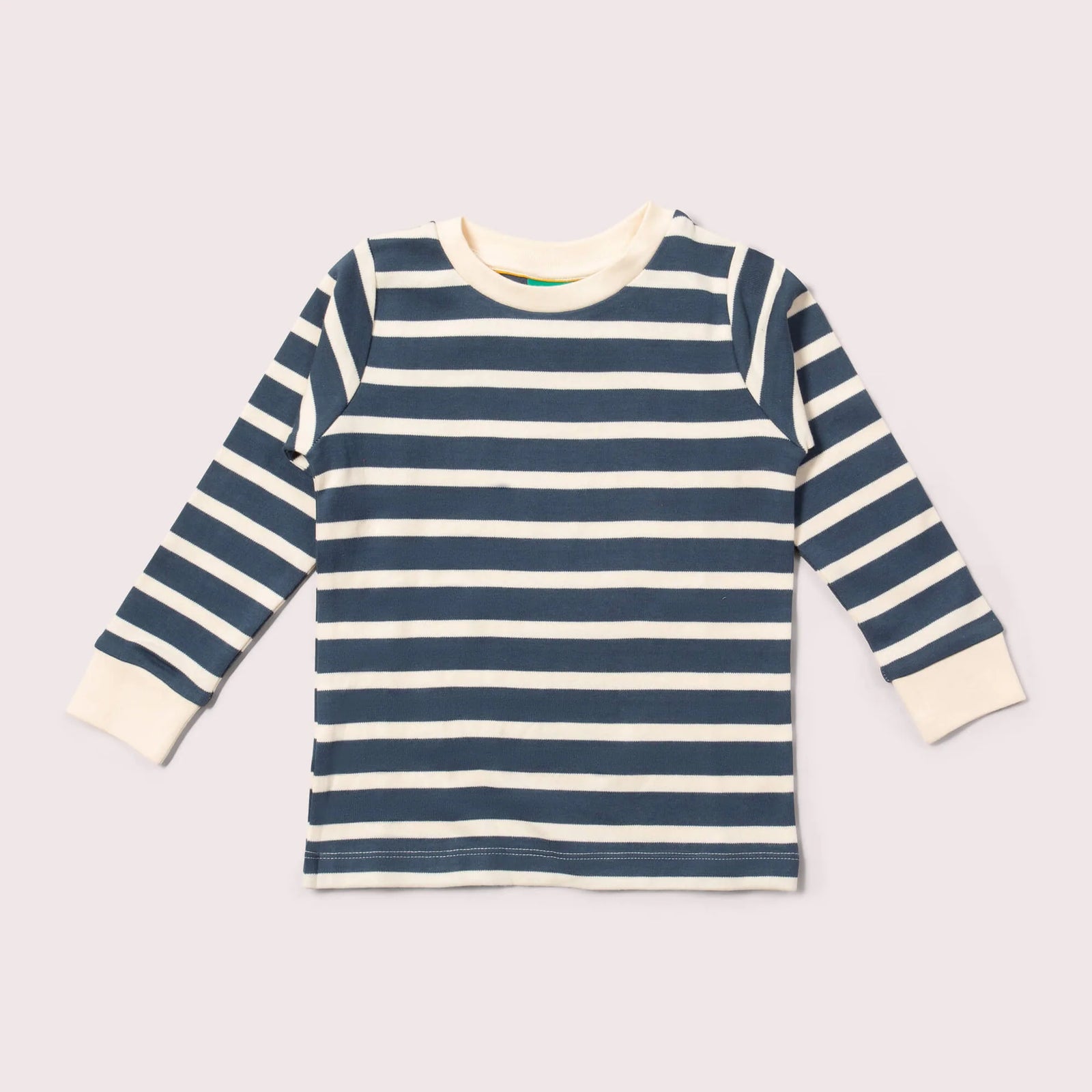Midnight Blue Striped Long Sleeve T-Shirt-Little Green Radicals-Modern Rascals