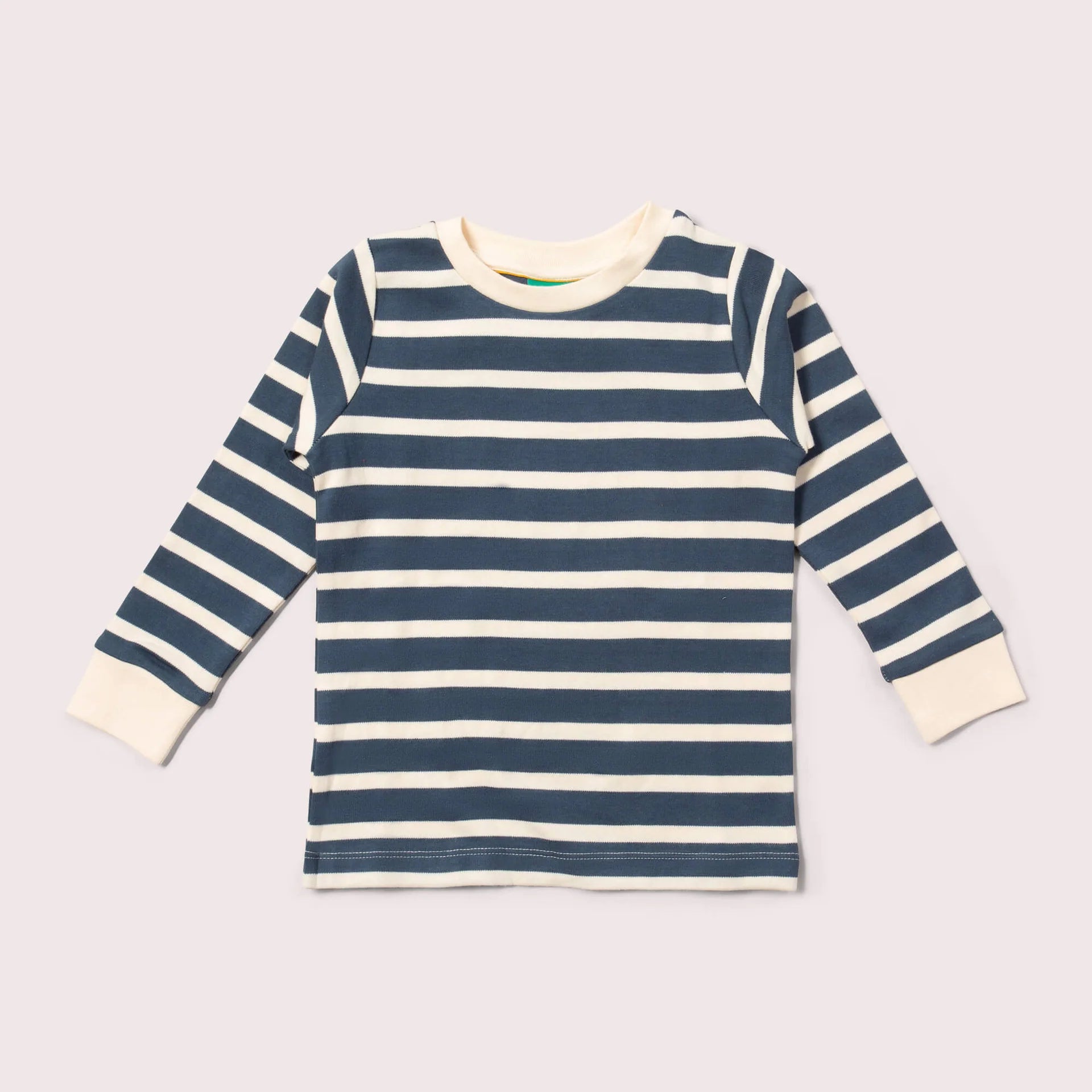 Midnight Blue Striped Long Sleeve T-Shirt-Little Green Radicals-Modern Rascals