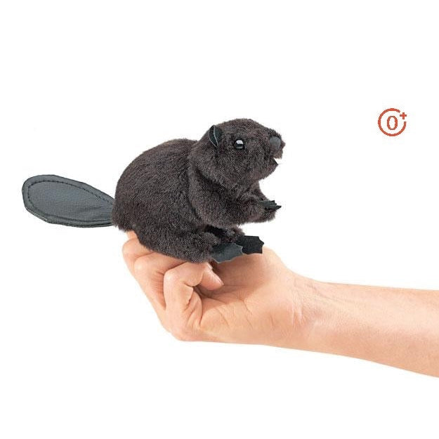 Mini Beaver Finger Puppet-Folkmanis Puppets-Modern Rascals