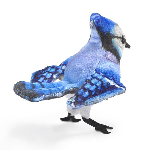 Mini Blue Jay Finger Puppet-Folkmanis Puppets-Modern Rascals