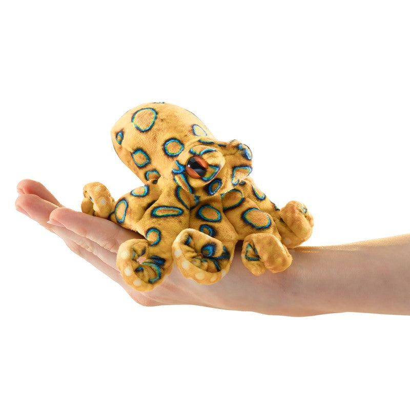 Mini Blue-Ringed Octopus Finger Puppet-Folkmanis Puppets-Modern Rascals
