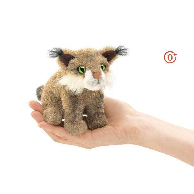 Mini Bobcat Finger Puppet-Folkmanis Puppets-Modern Rascals