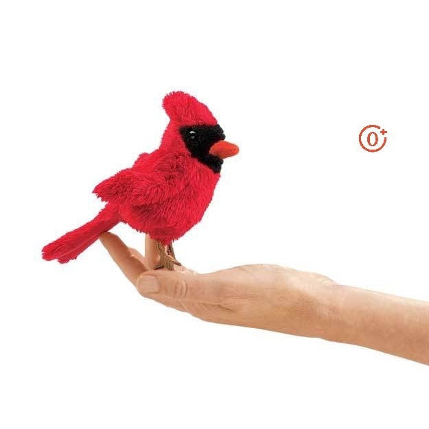 Mini Cardinal Finger Puppet-Folkmanis Puppets-Modern Rascals