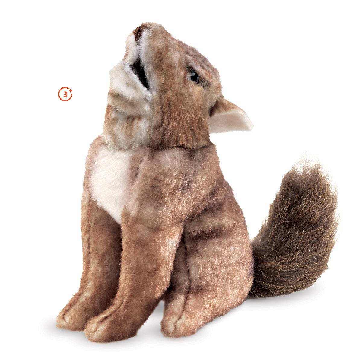 Mini Coyote Finger Puppet-Folkmanis Puppets-Modern Rascals