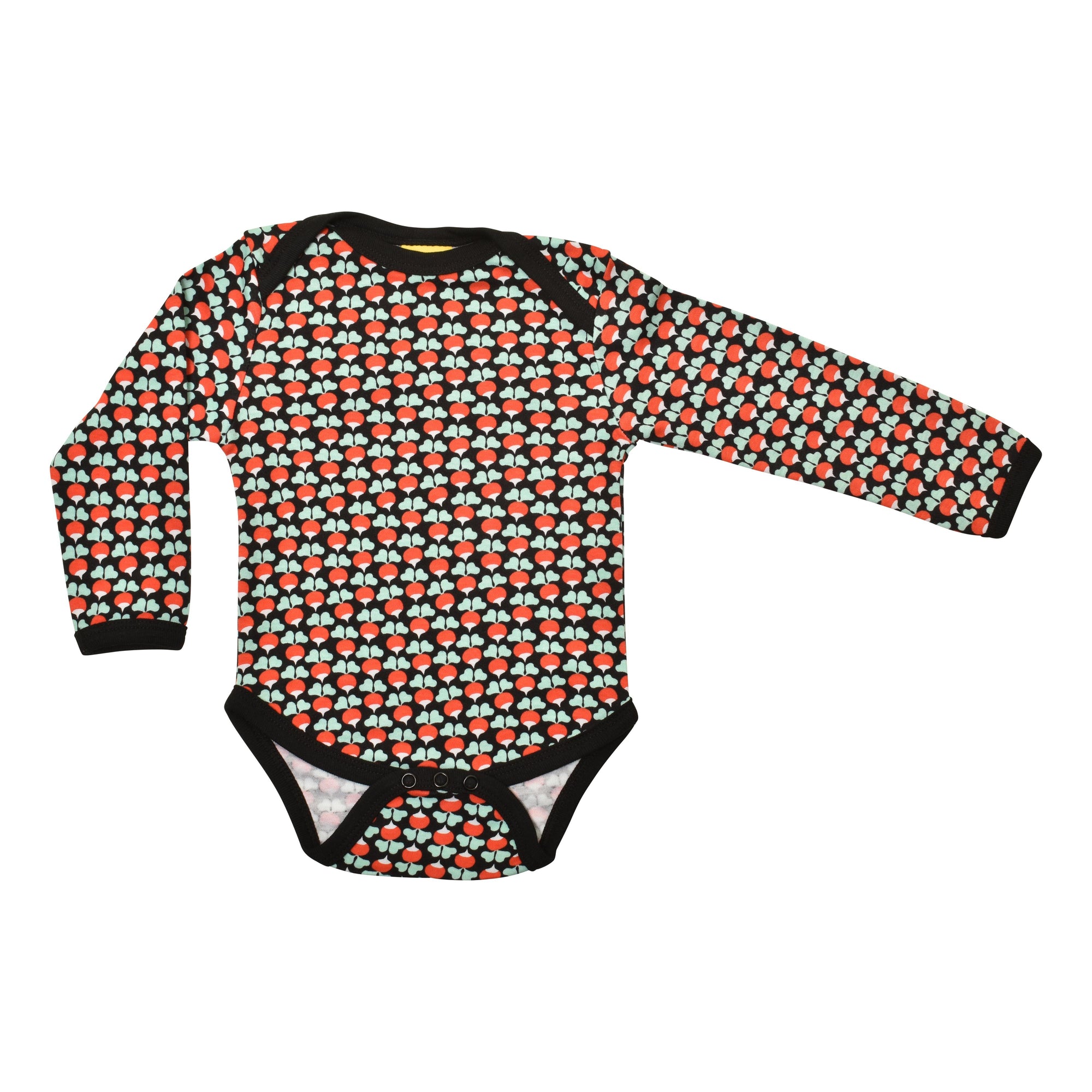 Mini Radish - Black Long Sleeve Onesie-Duns Sweden-Modern Rascals